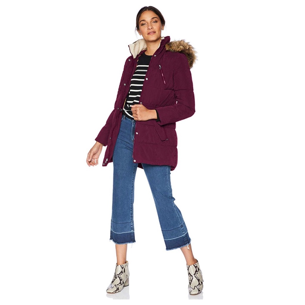 Nautica | Faux-Fur Trim Hooded Anorak Jacket - M